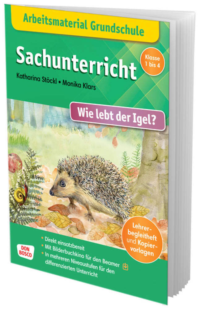Arbeitsmaterial Grundschule. Sachunterricht: Wie lebt der Igel?, m. 1 Beilage main product photo