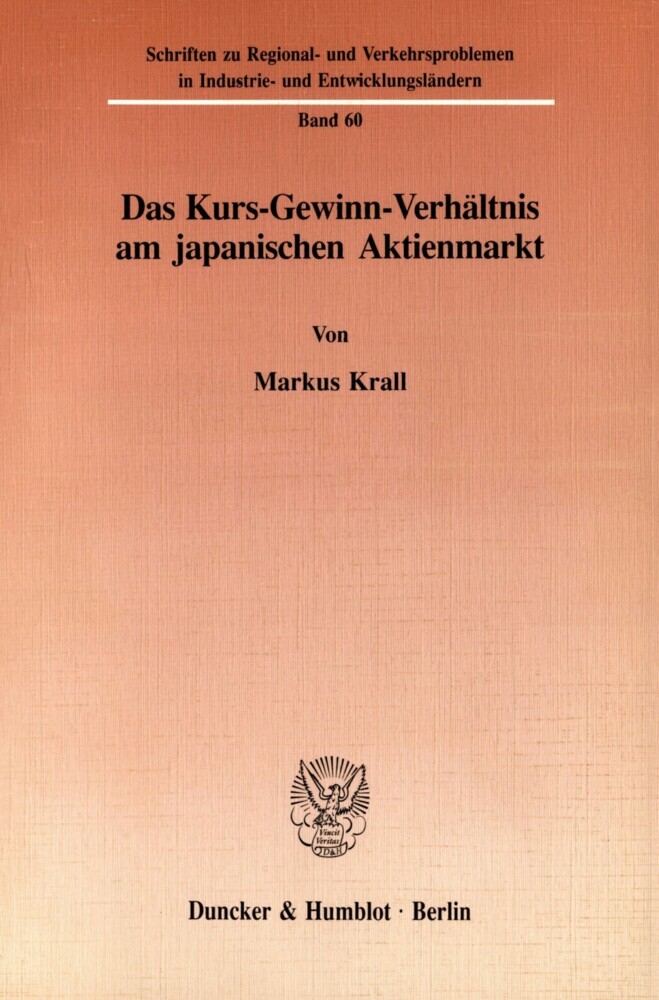 Das Kurs-Gewinn-Verhältnis am japanischen Aktienmarkt. main product photo