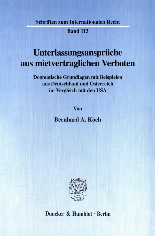 Unterlassungsansprüche aus mietvertraglichen Verboten. main product photo