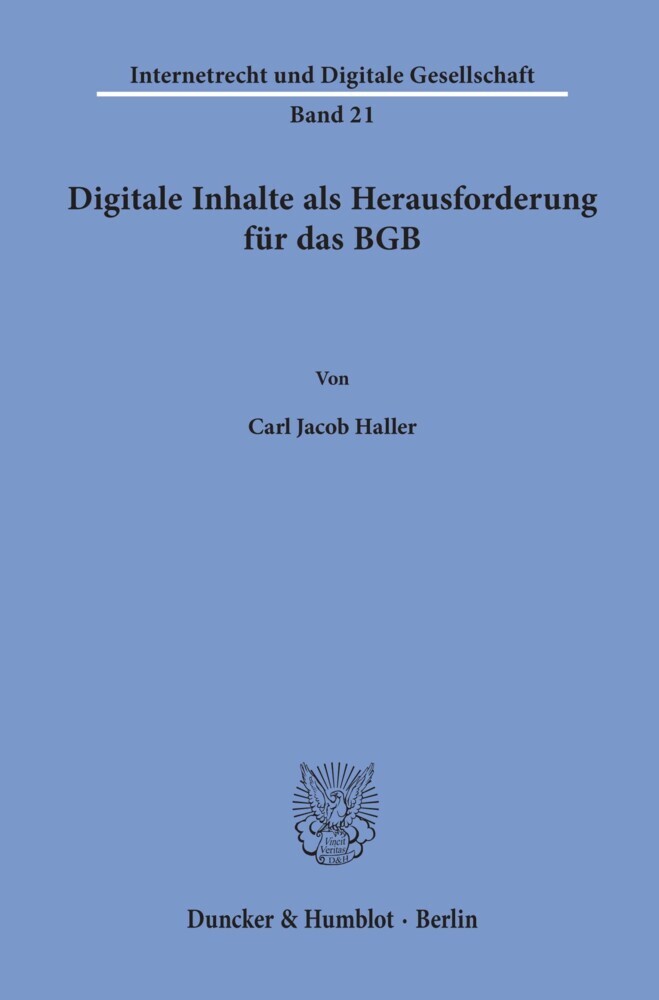 Digitale Inhalte als Herausforderung für das BGB. main product photo