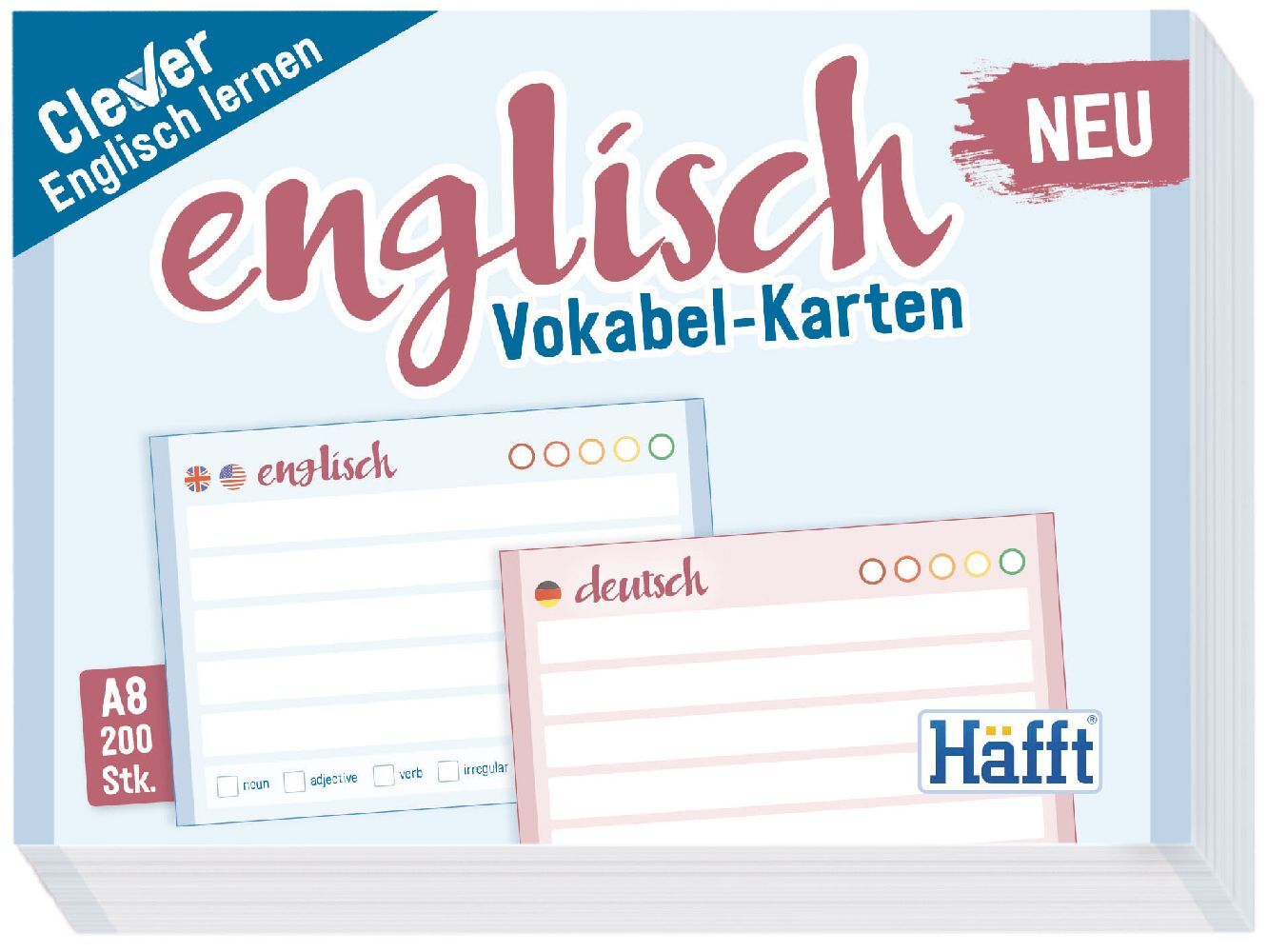 Vokabel-Karten Englisch 200 Stück A8 main product photo