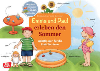 Emma und Paul erleben den Sommer. Erzählschienen-Figurenset, m. 1 Beilage