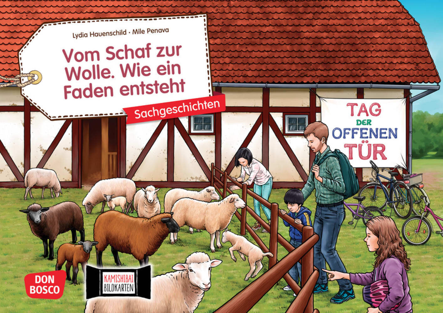 Vom Schaf zur Wolle. Wie ein Faden entsteht. Kamishibai Bildkartenset. main product photo