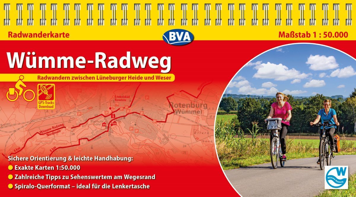 Kompakt-Spiralo BVA Wümme-Radweg, 1:50.000, mit GPS-Track Download main product photo