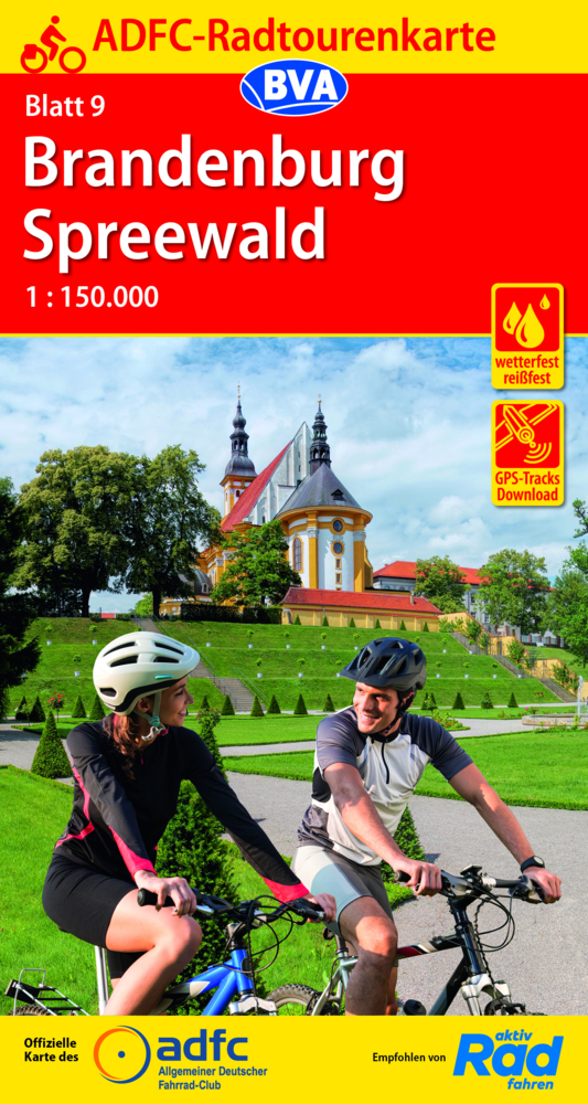 ADFC-Radtourenkarte 9 Brandenburg Spreewald 1:150.000, reiß- und wetterfest, GPS-Tracks Download main product photo