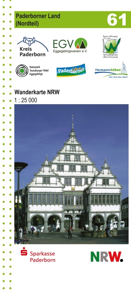 Paderborner Land (Nordteil) Blatt 61, topographische Wanderkarte NRW main product photo
