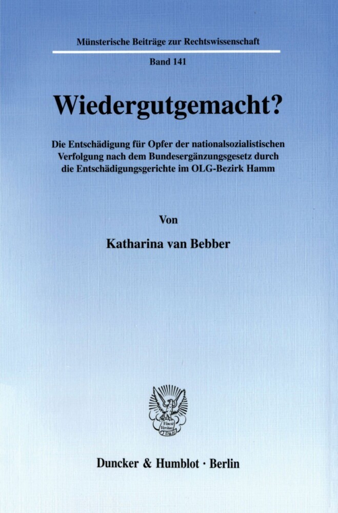 Wiedergutgemacht? main product photo