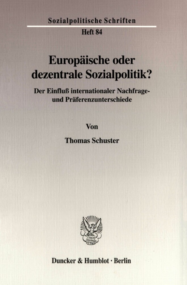 Europäische oder dezentrale Sozialpolitik? main product photo