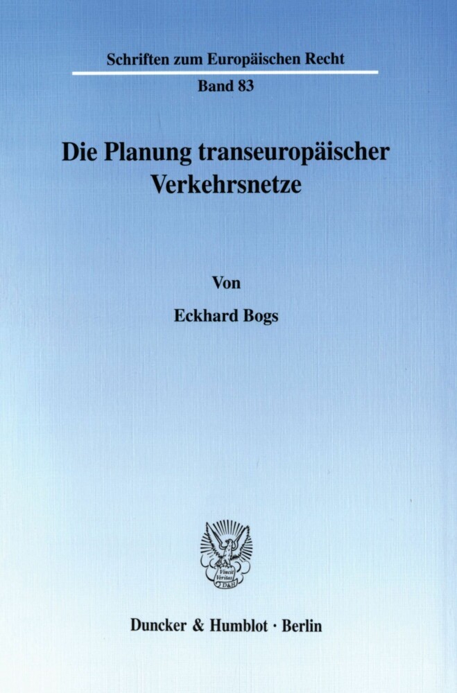Die Planung transeuropäischer Verkehrsnetze. main product photo