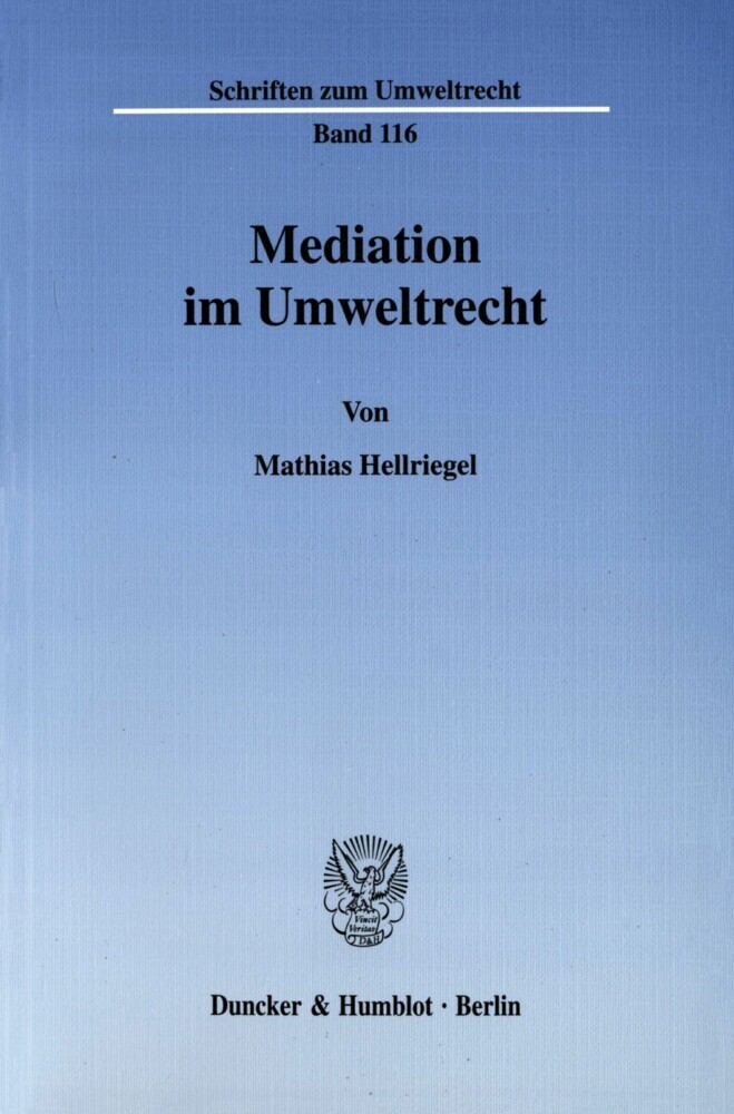 Mediation im Umweltrecht. main product photo