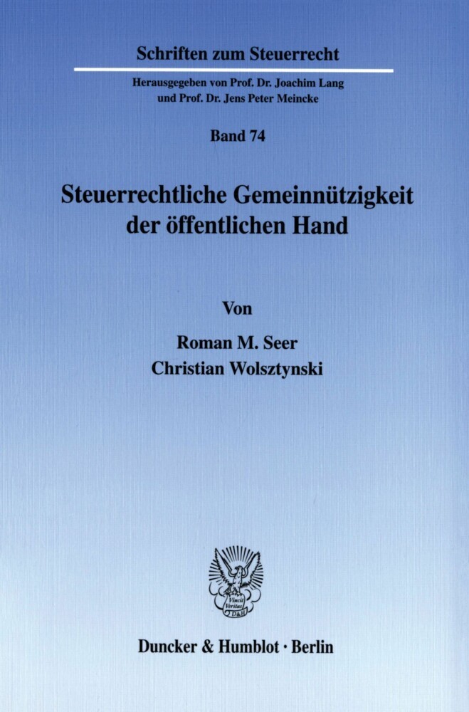 Steuerrechtliche Gemeinnützigkeit der öffentlichen Hand. main product photo