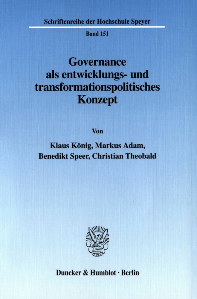 Governance als entwicklungs- und transformationspolitisches Konzept. main product photo