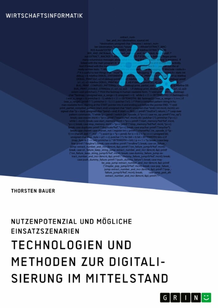 Technologien und Methoden zur Digitalisierung im Mittelstand. Nutzenpotenzial und mögliche Einsatzszenarien main product photo