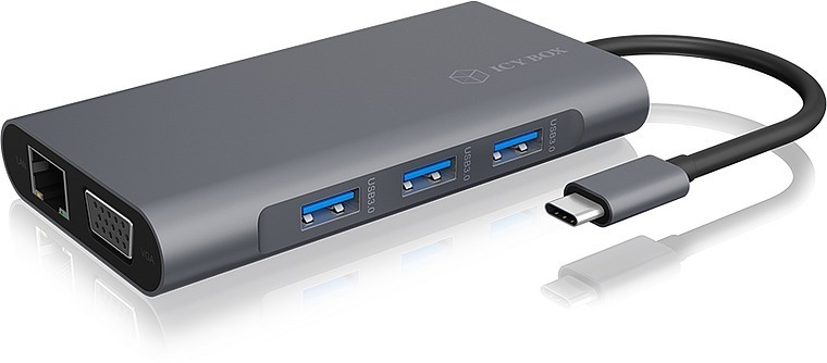 RAIDSONIC ICY BOX USB Type-C Dockingstation mit zwei Videoschnitten main product photo