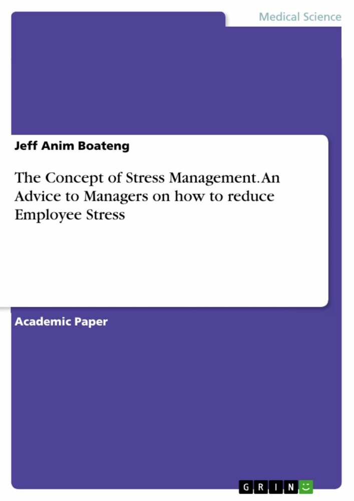 The Concept of Stress Management. An Advice to Managers on how to reduce Employee Stress main product photo