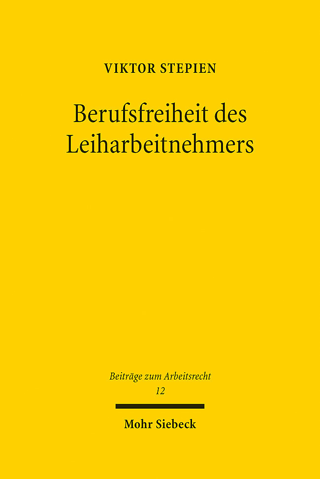 Berufsfreiheit des Leiharbeitnehmers main product photo