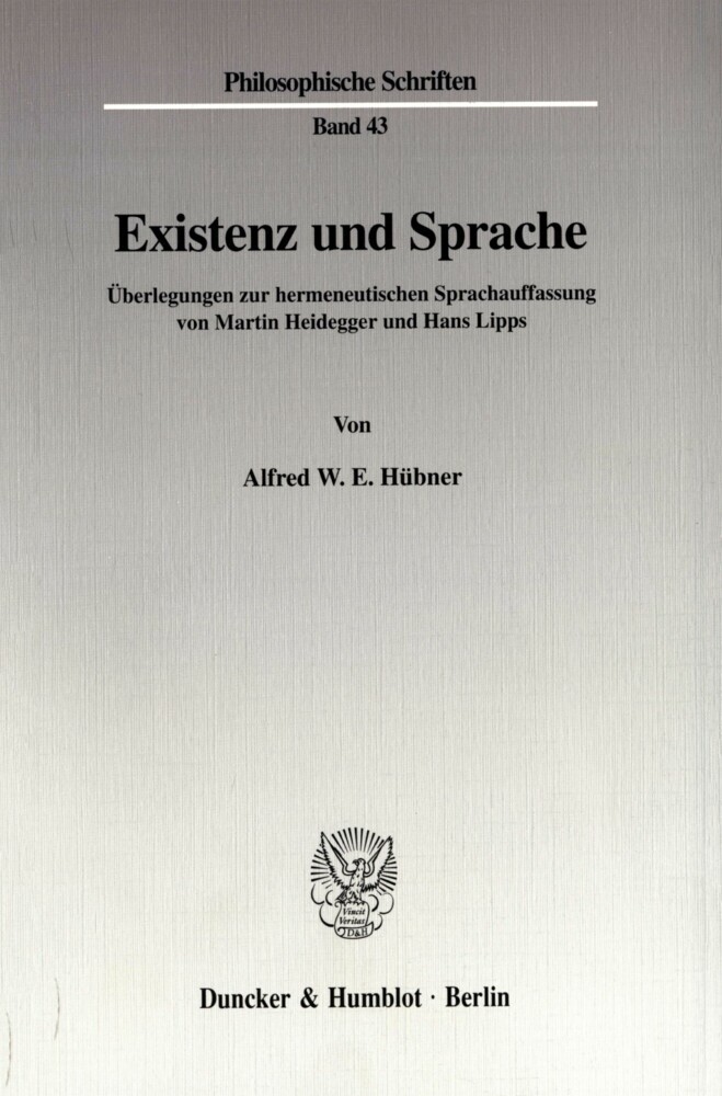 Existenz und Sprache. main product photo