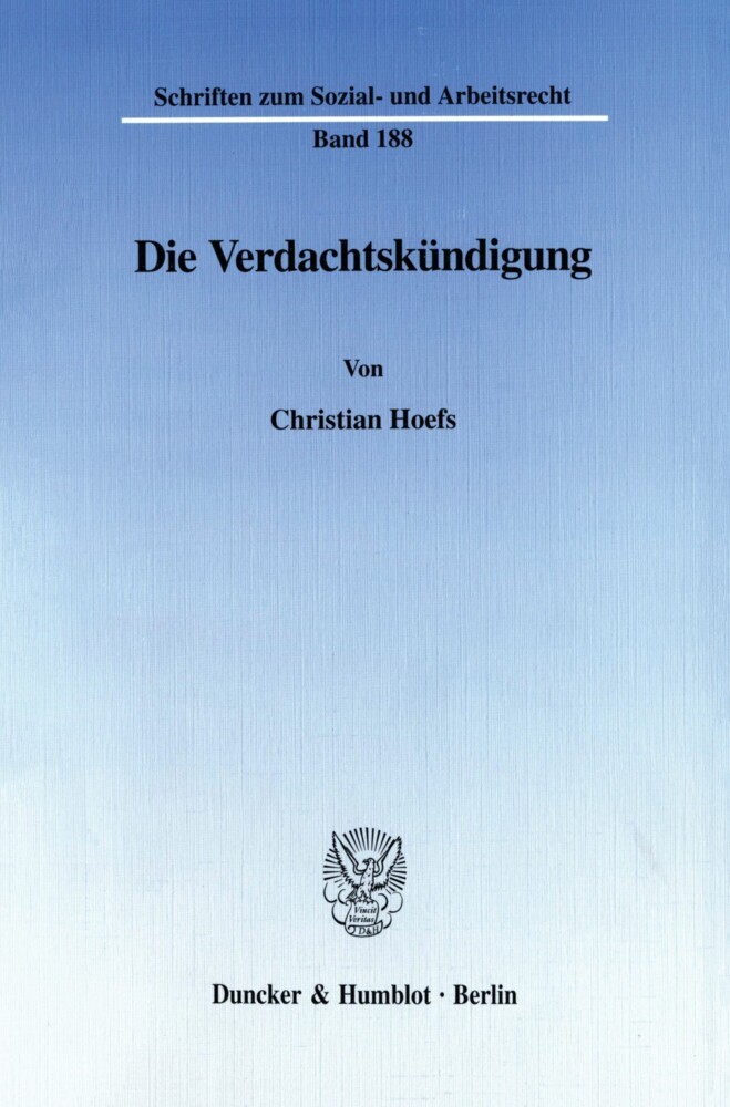 Die Verdachtskündigung. main product photo