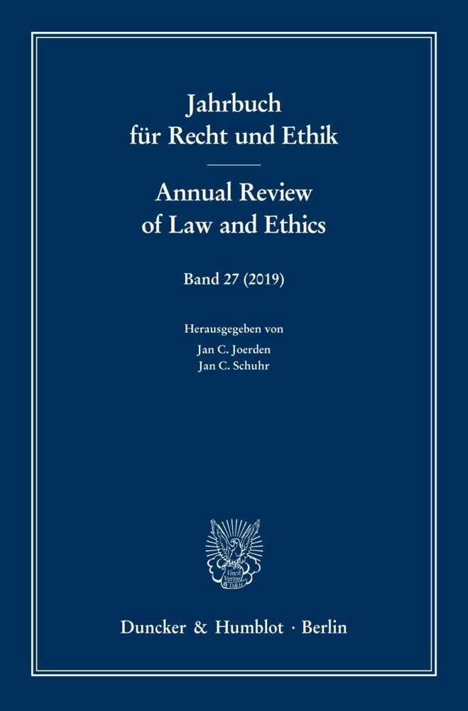 Jahrbuch für Recht und Ethik / Annual Review of Law and Ethics. main product photo