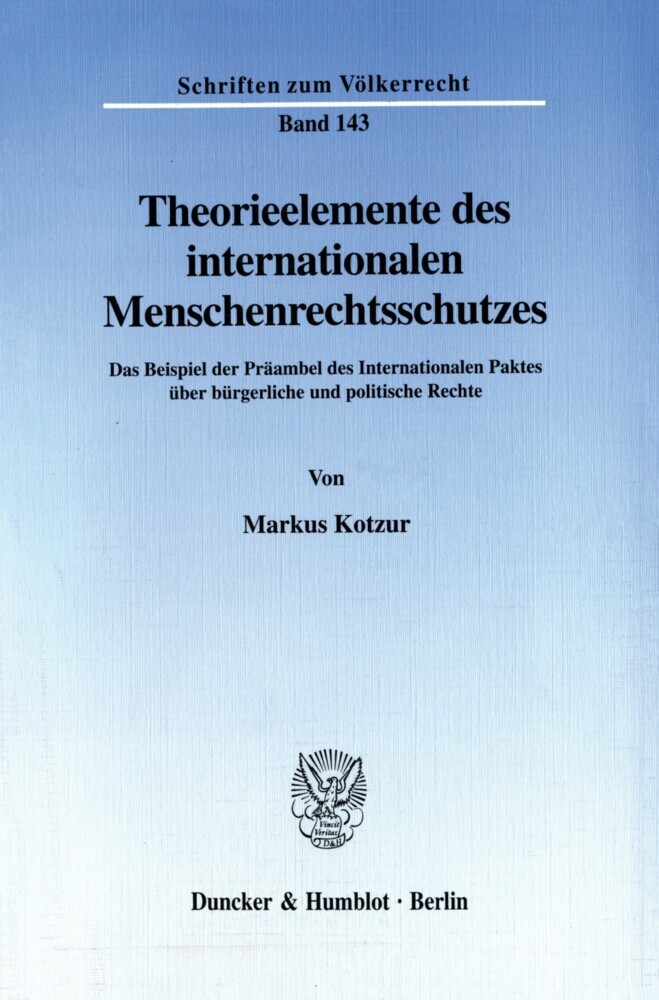 Theorieelemente des internationalen Menschenrechtsschutzes. main product photo