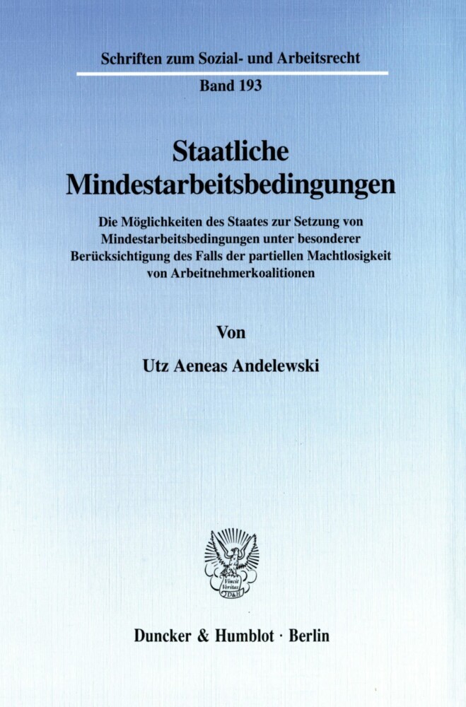 Staatliche Mindestarbeitsbedingungen. main product photo