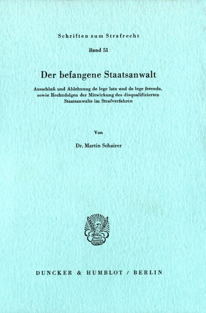 Der befangene Staatsanwalt. main product photo