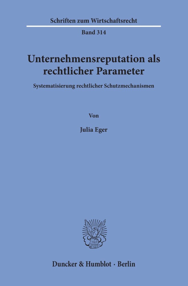 Unternehmensreputation als rechtlicher Parameter. main product photo