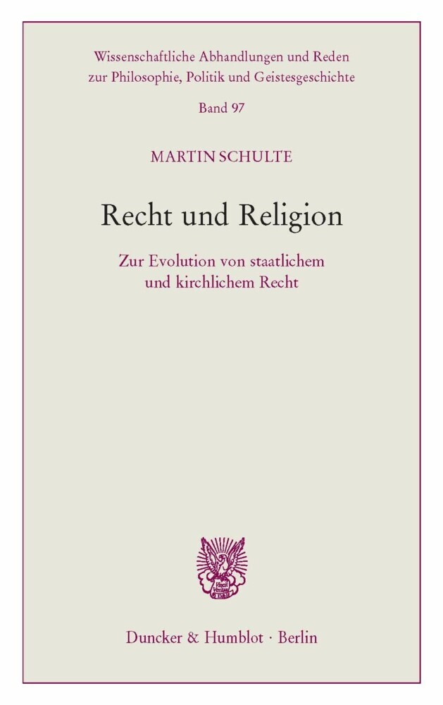 Recht und Religion. main product photo