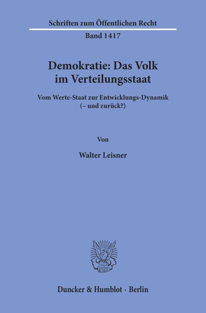 Demokratie: Das Volk im Verteilungsstaat. main product photo