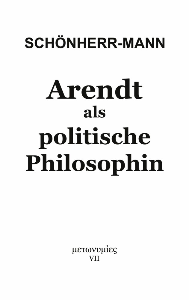 Arendt als politische Philosophin main product photo