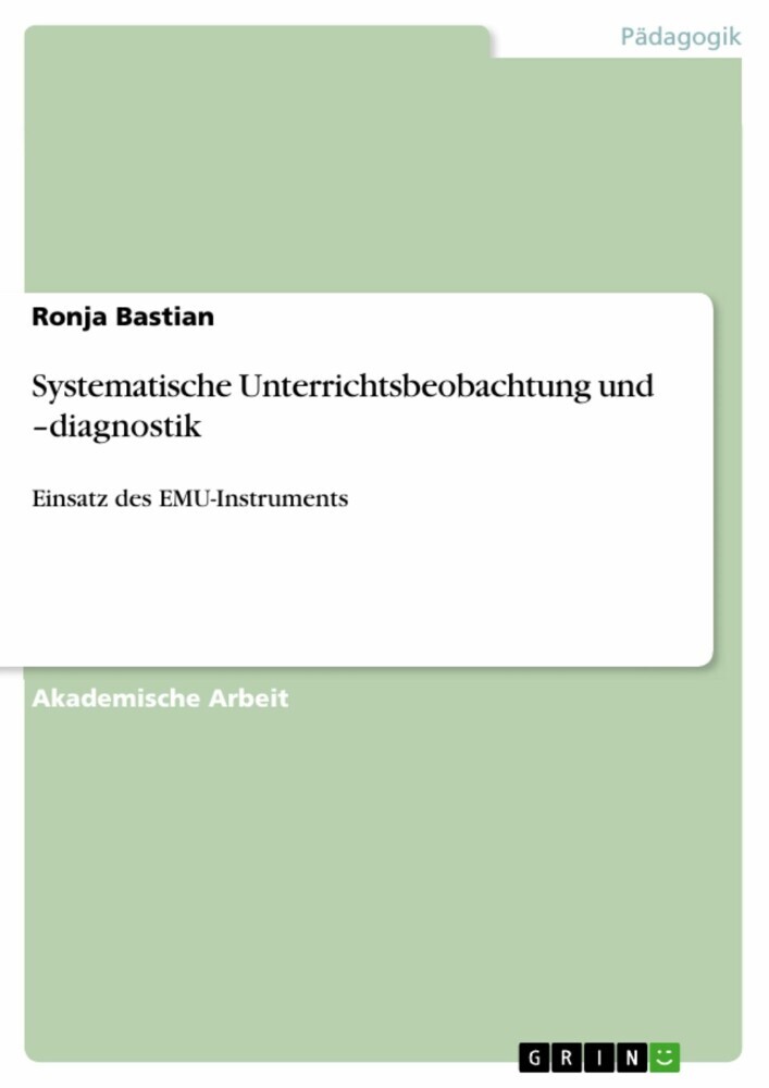 Systematische Unterrichtsbeobachtung und -diagnostik main product photo