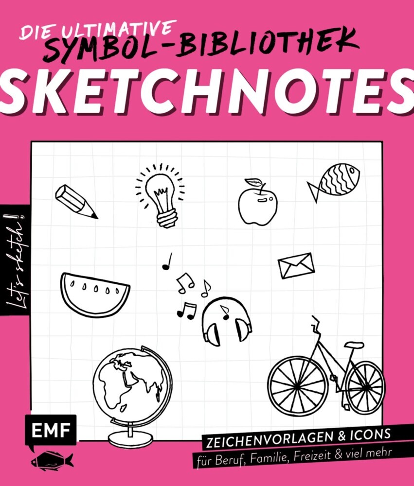Let's sketch! Super easy! 1500 Sketchnotes main product photo