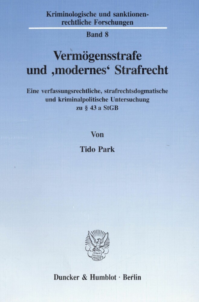 Vermögensstrafe und »modernes« Strafrecht. main product photo