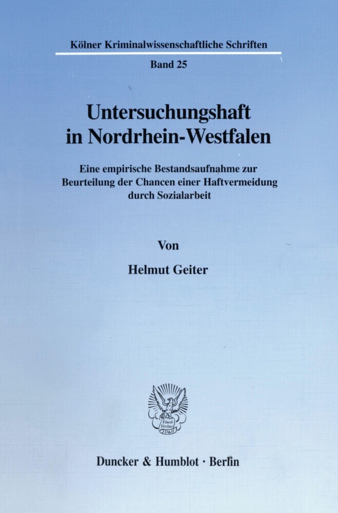 Untersuchungshaft in Nordrhein-Westfalen. main product photo