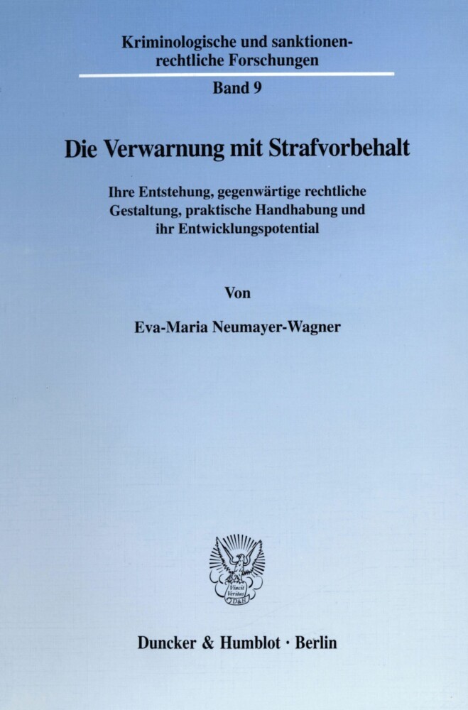 Die Verwarnung mit Strafvorbehalt. main product photo