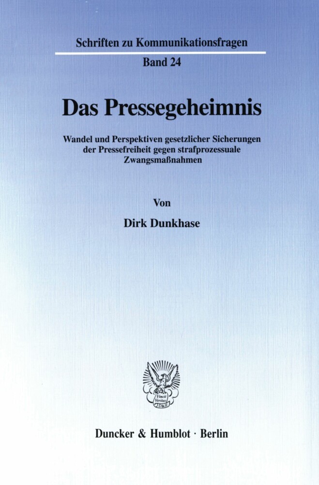 Das Pressegeheimnis. main product photo