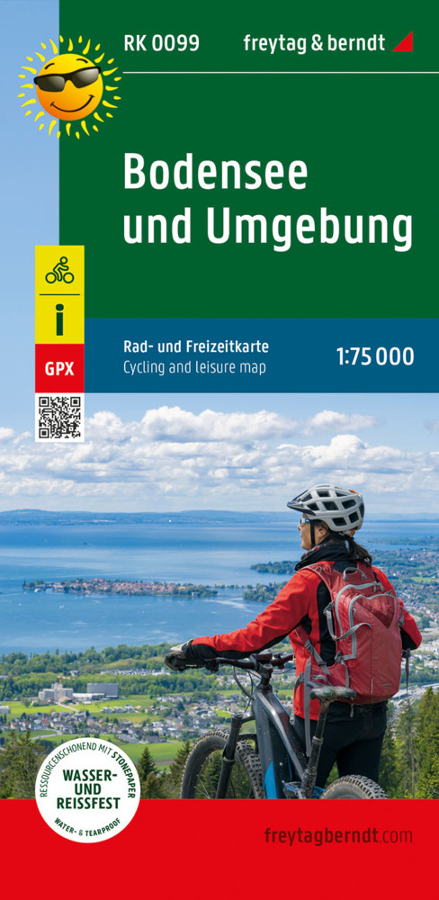 Bodensee und Umgebung, Rad- und Freizeitkarte 1:75.000, freytag & berndt, RK 0099 main product photo