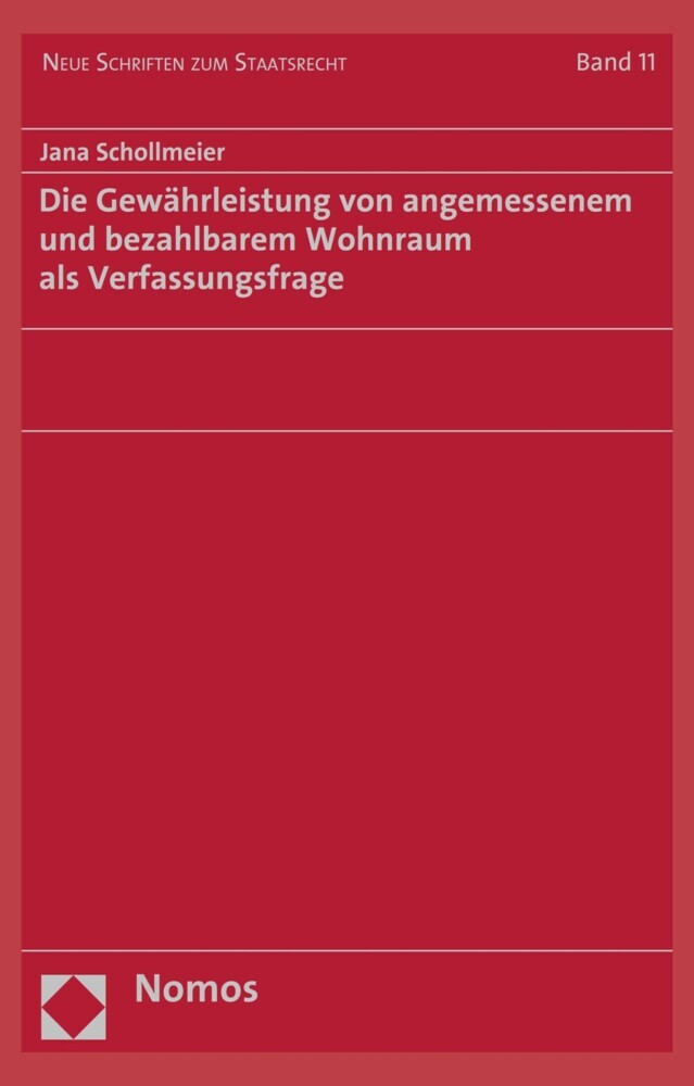 Die Gewährleistung von angemessenem und bezahlbarem Wohnraum als Verfassungsfrage main product photo