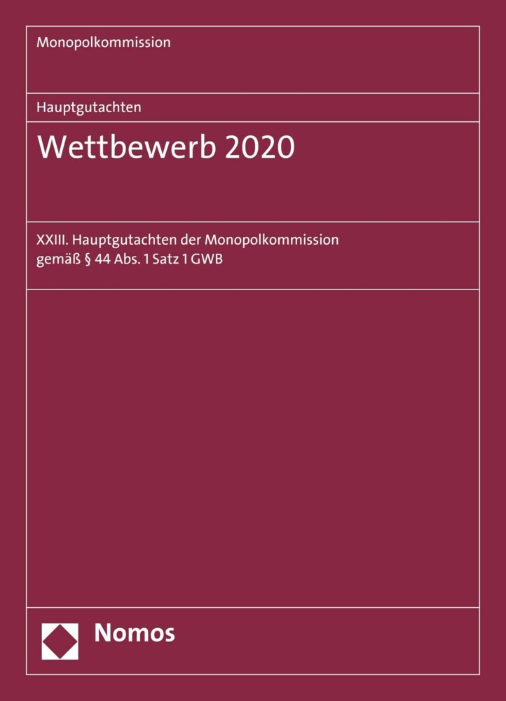 Hauptgutachten. Wettbewerb 2020 main product photo
