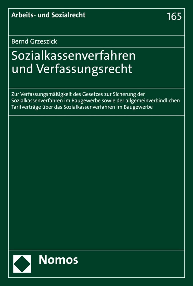 Sozialkassenverfahren und Verfassungsrecht main product photo