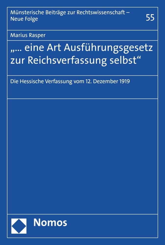'... eine Art Ausführungsgesetz zur Reichsverfassung selbst' main product photo