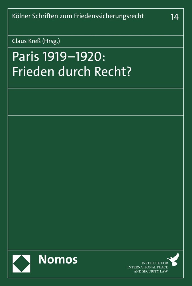 Paris 1919-1920: Frieden durch Recht? main product photo
