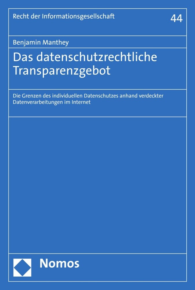 Das datenschutzrechtliche Transparenzgebot main product photo