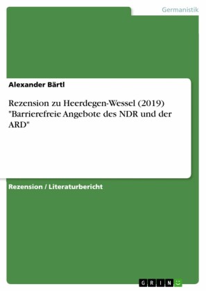 Rezension zu Heerdegen-Wessel (2019) 'Barrierefreie Angebote des NDR und der ARD'