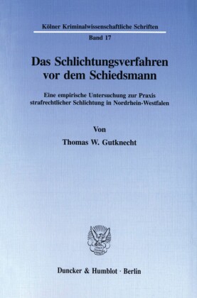 Das Schlichtungsverfahren vor dem Schiedsmann.