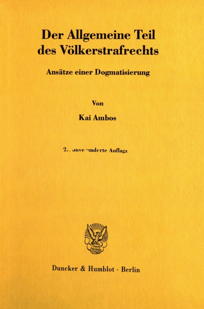 Der Allgemeine Teil des Völkerstrafrechts. main product photo