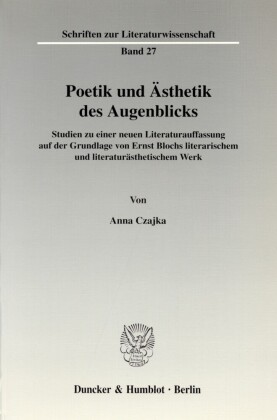 Poetik und Ästhetik des Augenblicks.