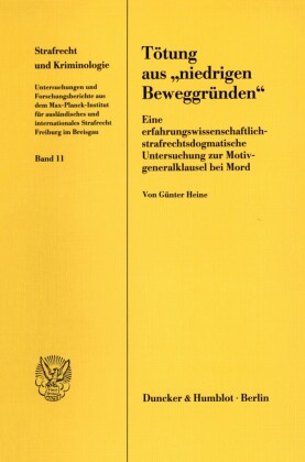 Tötung aus »niedrigen Beweggründen«.