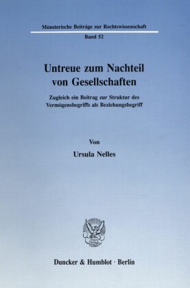 Untreue zum Nachteil von Gesellschaften.
