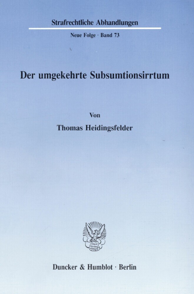 Der umgekehrte Subsumtionsirrtum. main product photo